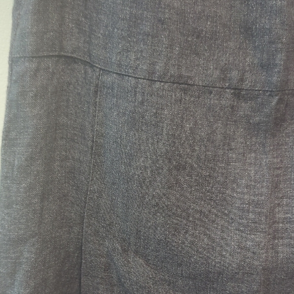Linen Made in France Agnes B. greyish purple midi skirt Side Zipper - Picture 8 of 13
